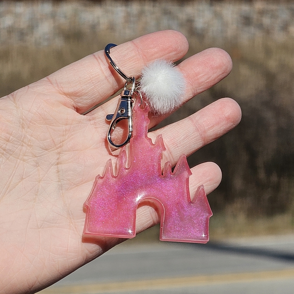 Handmade Resin Beautiful Beacons Theme Park Castle Inspired Bag Charm